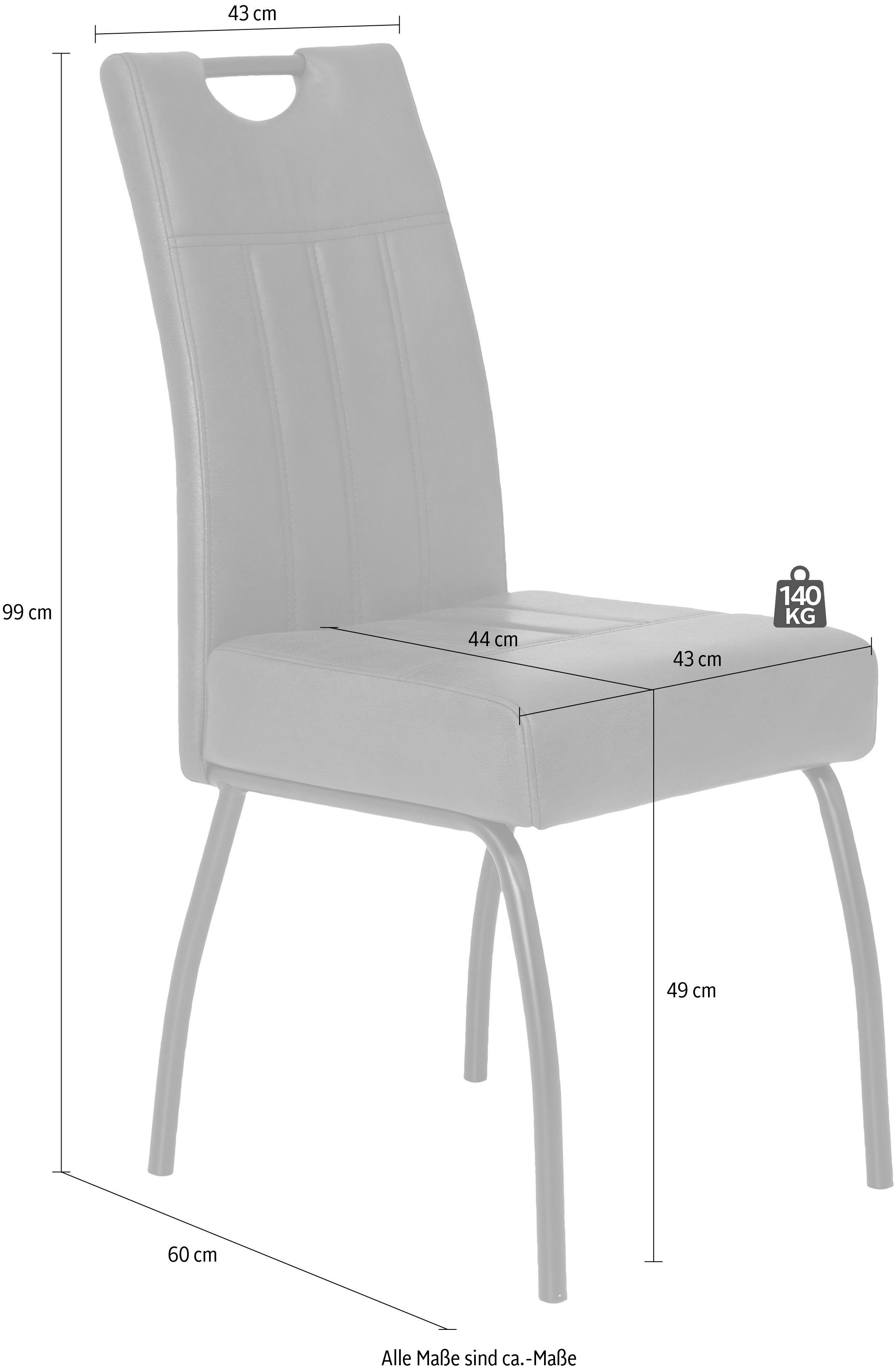 HELA 4-Fußstuhl Beate S (Set), mit komfortablem Federkern Sitz