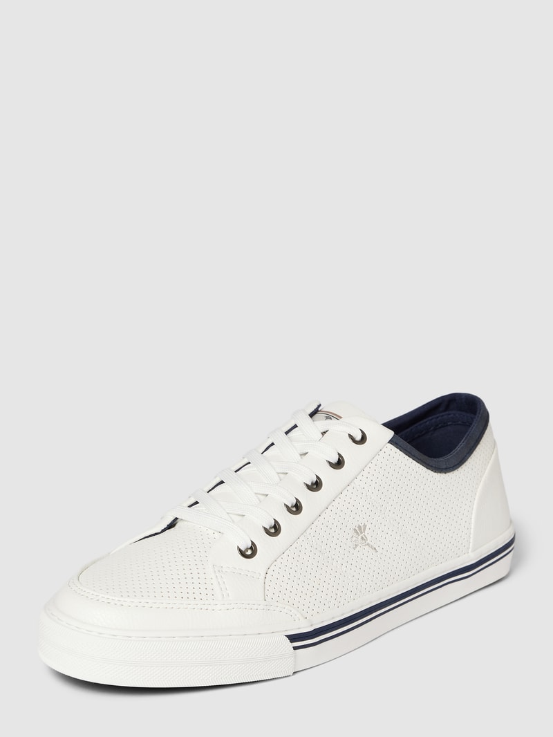 Sneaker mit Label-Stitching Modell 'Vegas Ice' in weiß