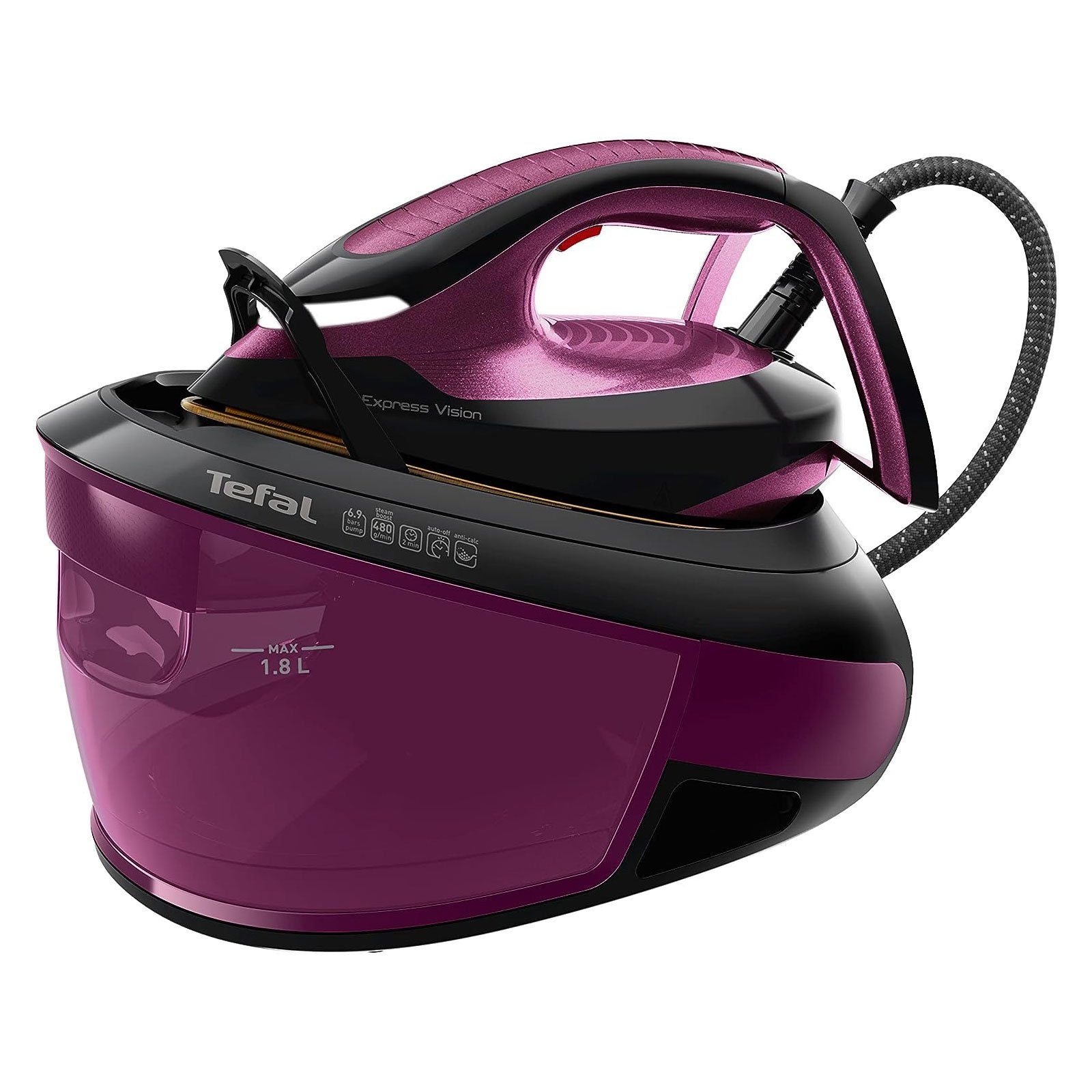 Tefal Dampfbügelstation SV8152E0 EXPRESS, Kontinuierliche Dampfabgabe, Abnehmbarer Kalk-Kollektor