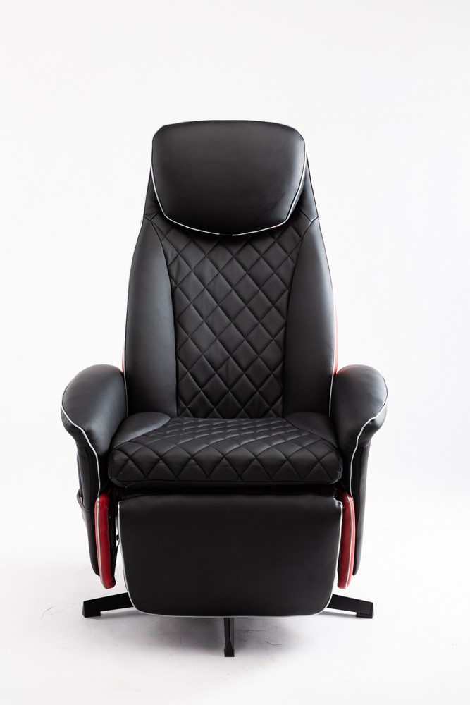 Happy Home Happy Home Elektrischer Massagesessel Relaxsessel HWP09-SCH schwarz/rot Lederoptik