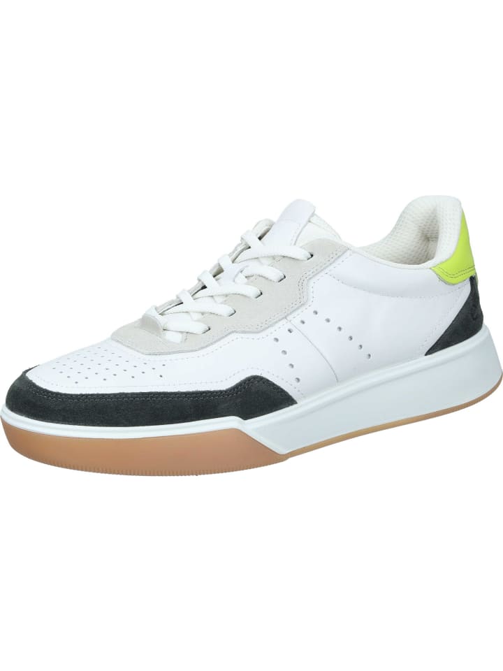 Ecco Schnürschuhe in peat/white/lime punch günstig kaufen