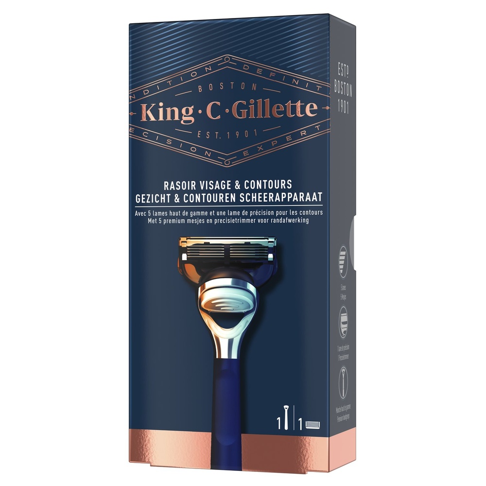 gillette King C. Gillette Rasoir, Rasage Et Contours Rasoirs