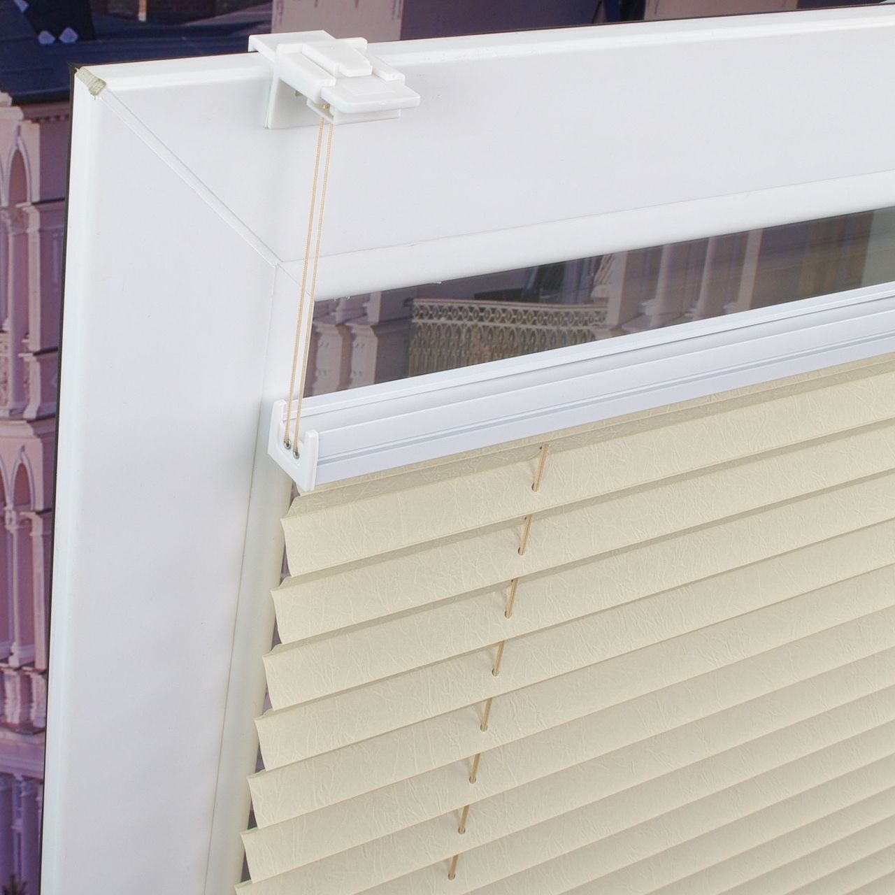 Bella Casa Klemmfix-Plissee verspannt, 150 x 75 cm, Beige
