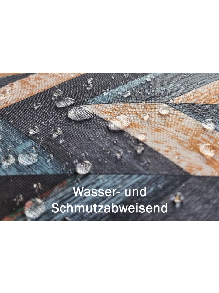 JACK Outdoor Dekokissen Motiv 45x45cm inkl. XXL Füllung in Linear Petrol günstig kaufen 45x45 cm