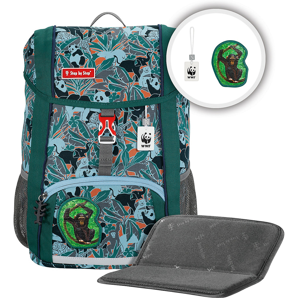 Kinderrucksackset KID WWF Monkeys, 3-tlg. (2022)