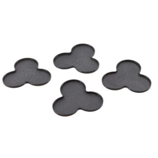 Movement Tray - Flat Bases - 25mm 3s Cloud - Black (4)