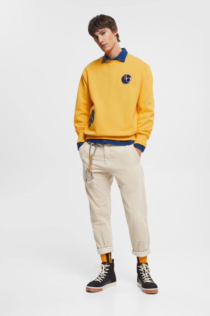 College-Sweatshirt mit Patches