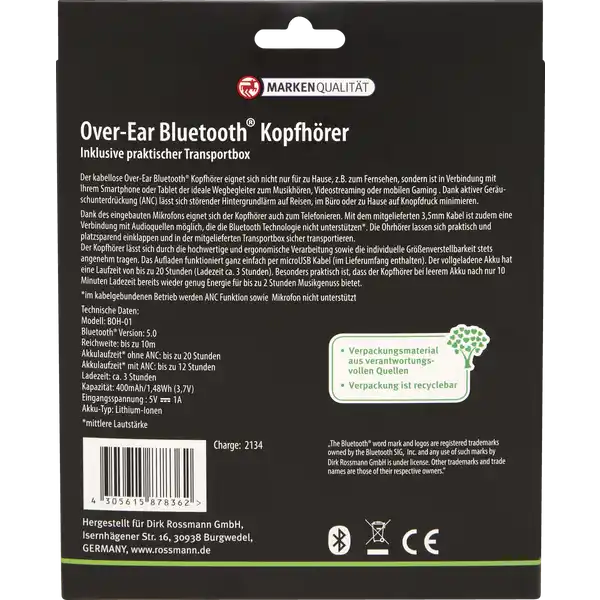 Over-Ear Bluetooth Kopfhörer