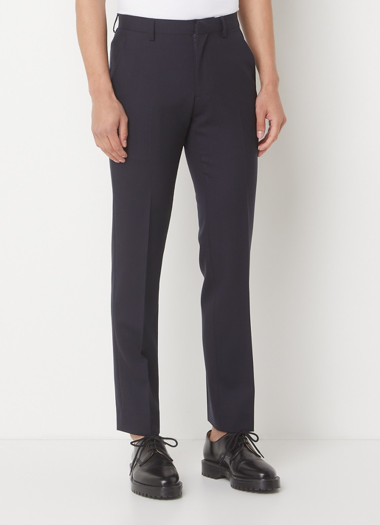 Pantaloni Sandro slim fit din lână virgină, cu buzunare laterale.