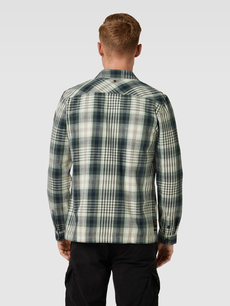 Regular Fit Freizeithemd mit Tartan-Karo in hellgrün
