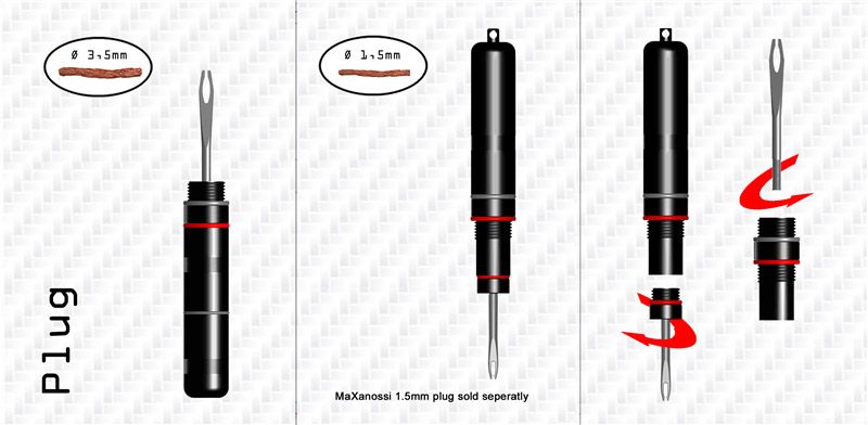 MaXalami PlugN'Blow DUO Tubeless Reparaturwerkzeug mit CO2 Konnektor kaufen | Bike-Discount