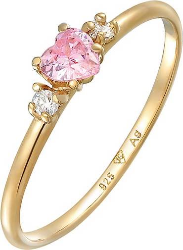 Elli Ring Herz Zirkonia Liebe Verlobung 925 Silber
