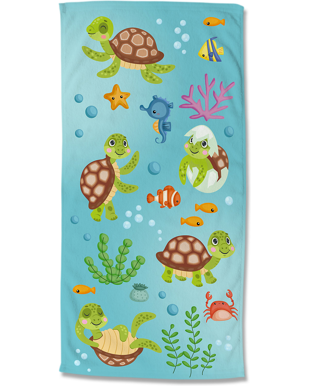Strand- und Badetuch Turtles, 75 x 150 cm