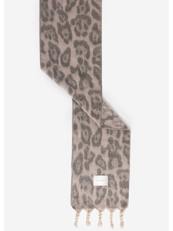 SASSYCLASSY Schal mit Leo-Print in Grau günstig kaufen onesize