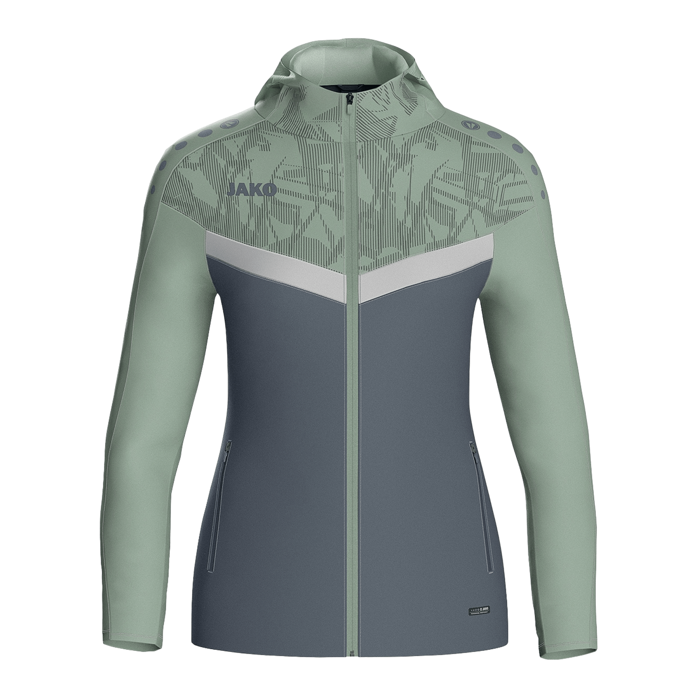JAKO Icon Kapuzenjacke Grau Grün F852