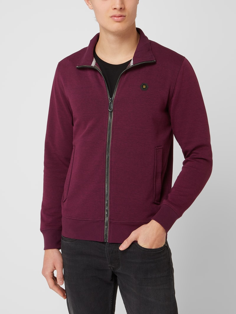 Sweatjacke mit Reißverschluss in fuchsia