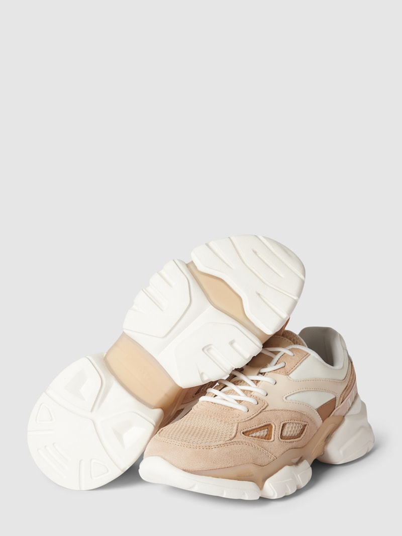 Sneaker mit tonalem Besatz Modell 'Julia' in beige