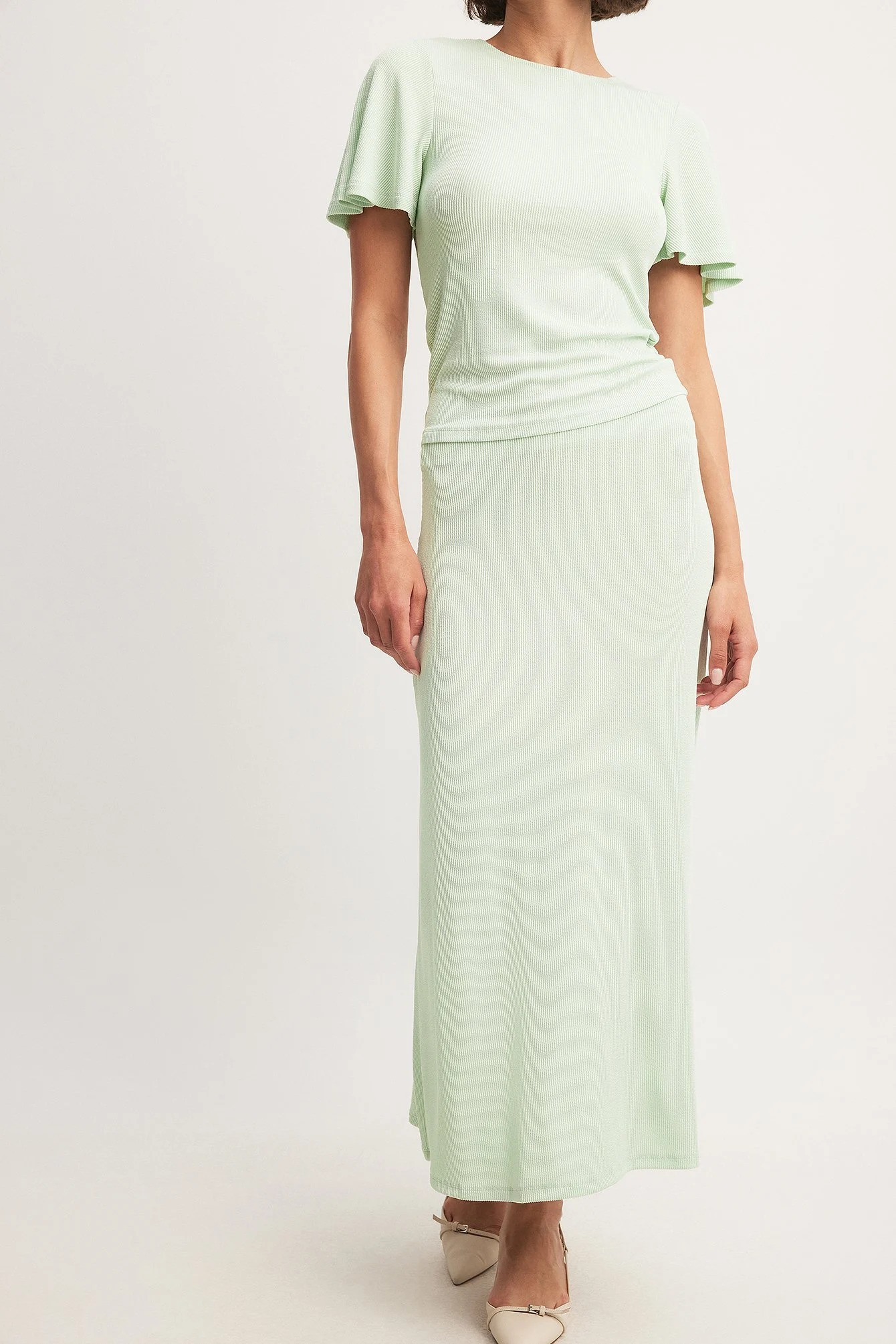 Soft Rib Midi Skirt