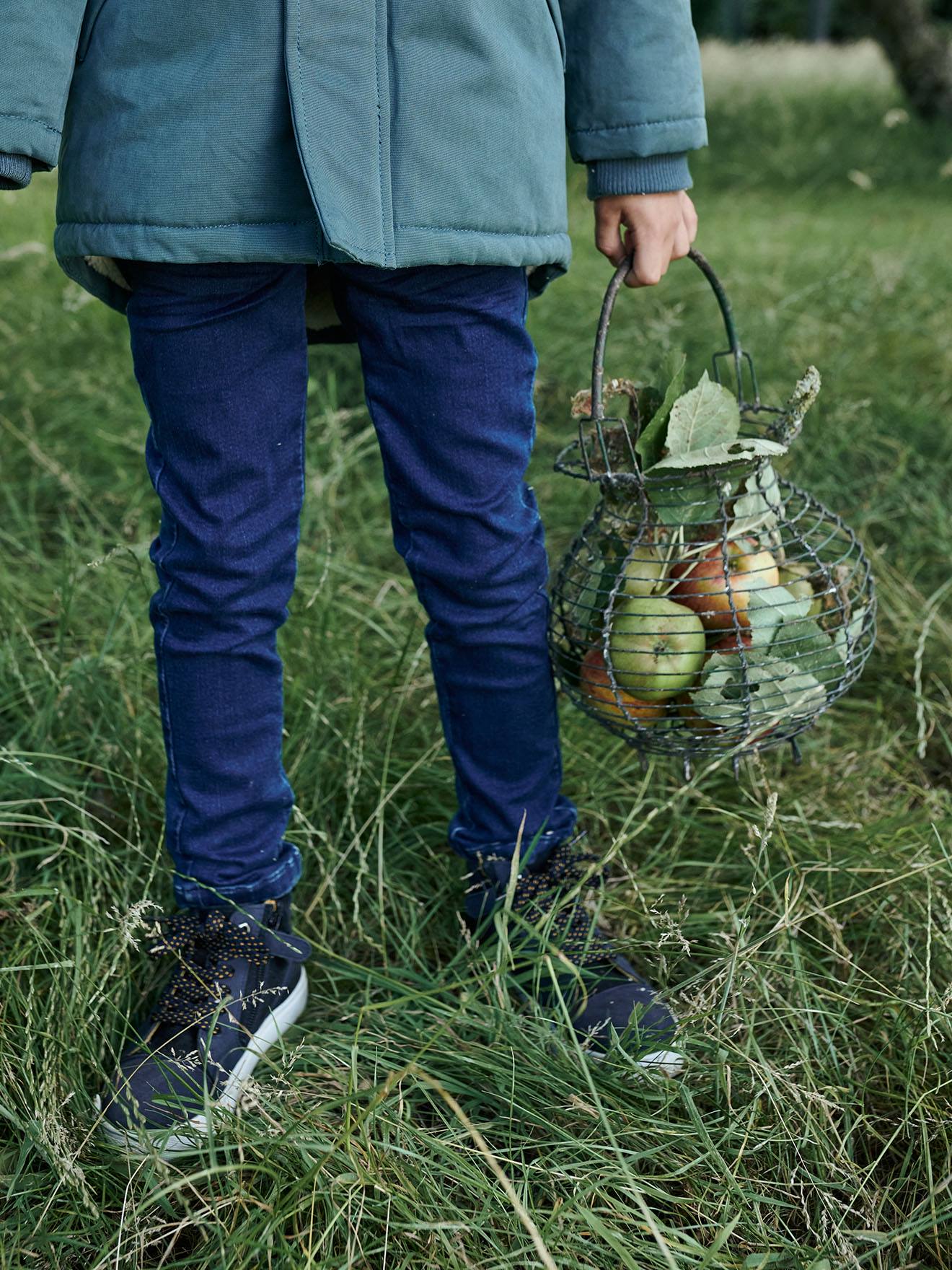 Slim en molleton effet denim garçon facile à enfiler stone