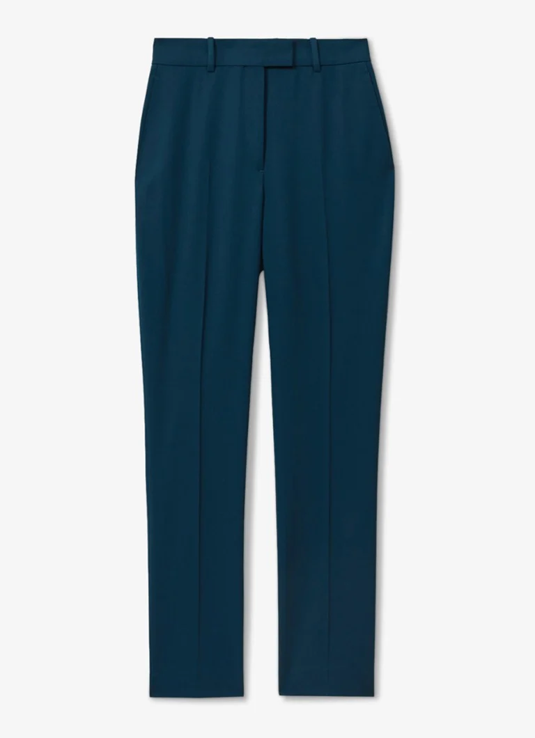 Reiss Jade mid waist slim fit trousers in wool blend