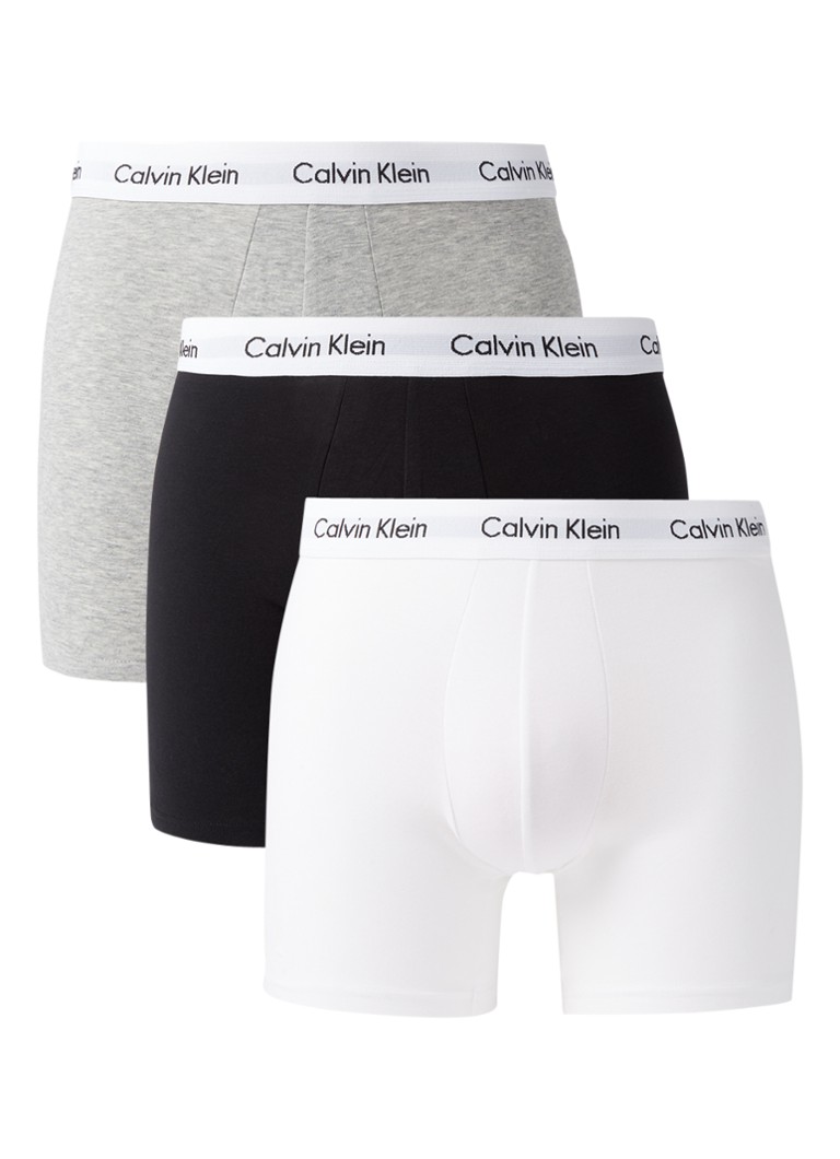 Calvin Klein logós derékpántos boxeralsó, 3 darabos kiszerelésben