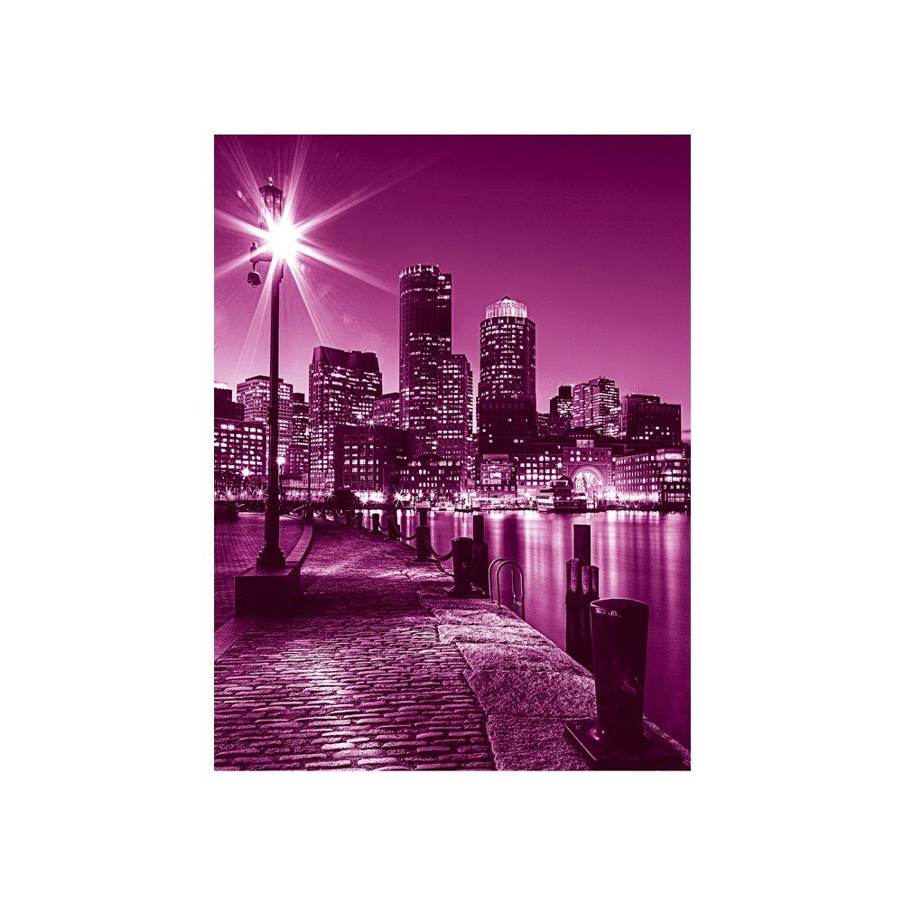 liwwing Fototapete Fototapete Laterne Nacht New York Skyline Lichter Fluss liwwing no. 857, New York