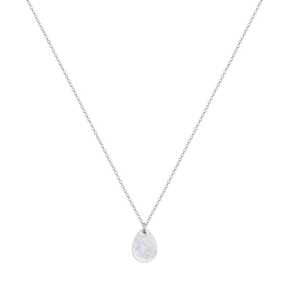 Elli Elli Collier Femme Pendentif Goutte Vintage Martelé en Argent 925 Bijoux