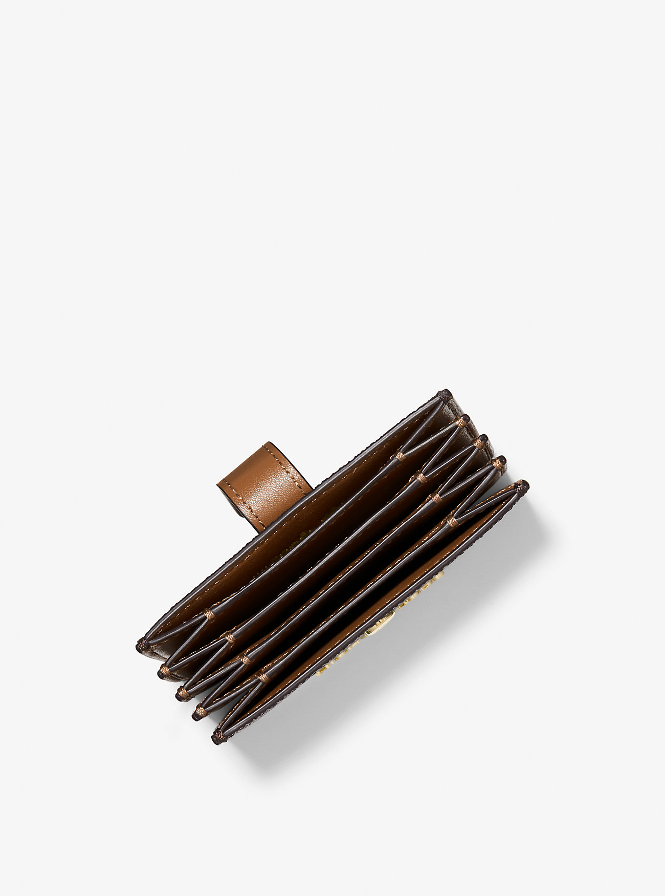 Jet Set Medium Logo Trekkspillkortveske – BRUN