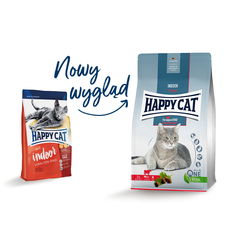 HAPPY CAT Trockenfutter HAPPY CAT Indoor Adult Voralpen Rind 4 kg