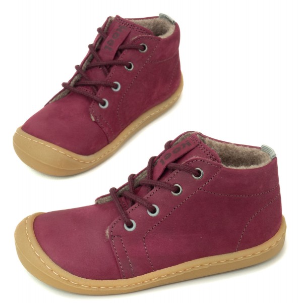 Koel classic ~ Ben MidCut Schnürschuh Wollfleece ~ Bordeaux