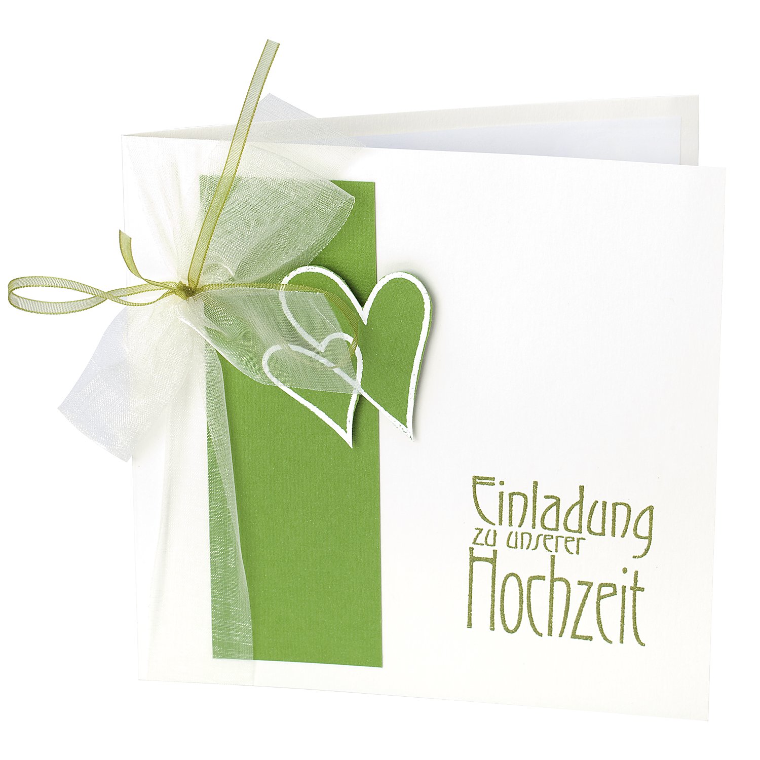 Doppelkarten & Hüllen, weiß, quadratisch, je 10 Stück