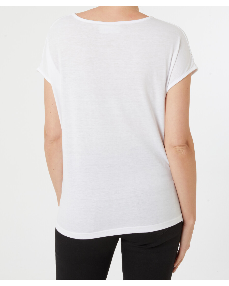 T-Shirt mit Spitzeneinsatz