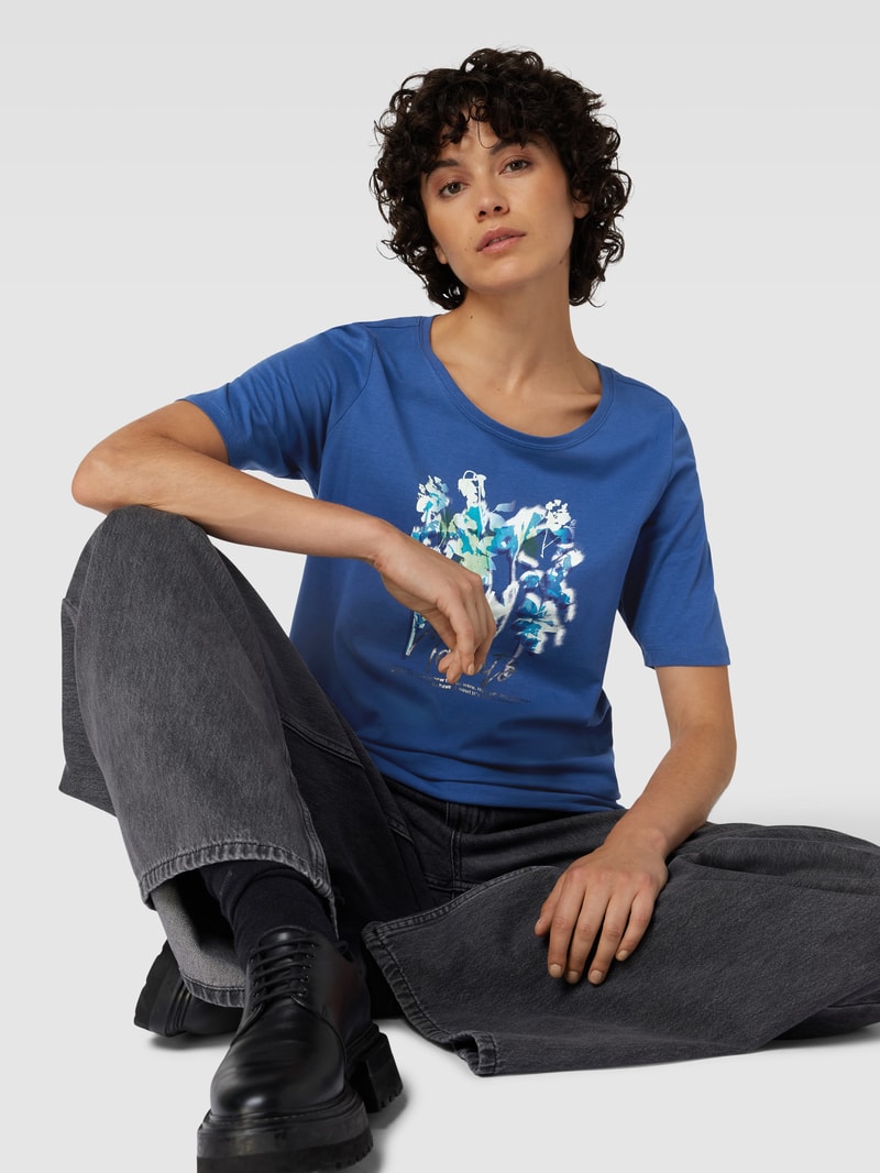 T-Shirt mit Motiv-Print in jeans