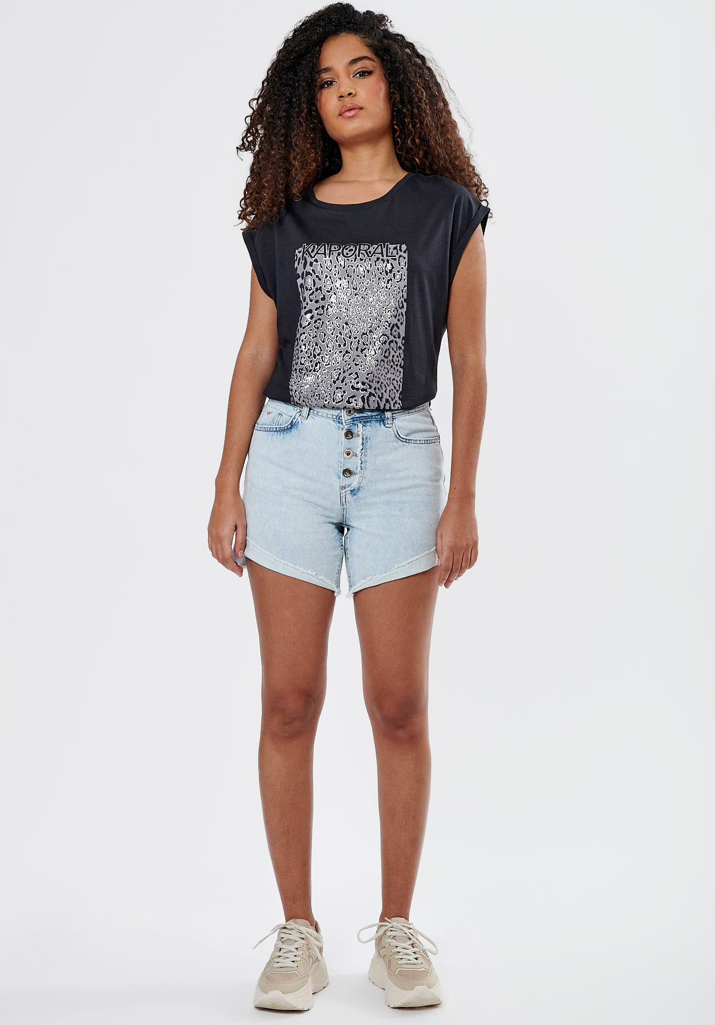 BABEL  Short en jean Femme en 100% coton