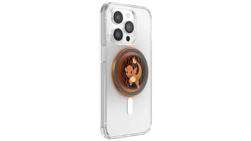 PopGrip Premium  für MagSafe rund - ausziehbarer Handy-Griff Handyhalter -  Charmander Flame