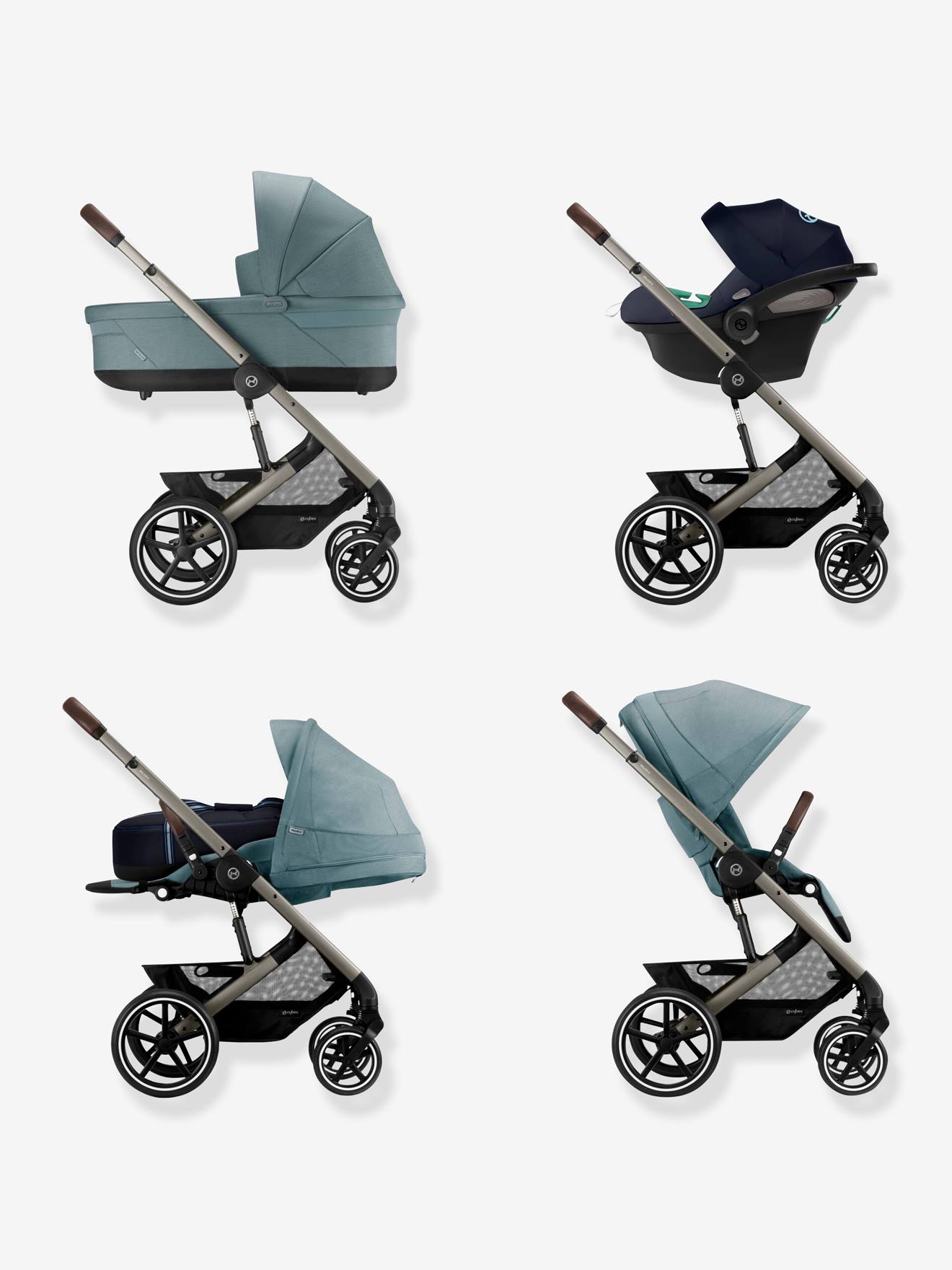 Cybex Wendbarer Kinderwagen BALIOS S LUX 2023 CYBEX Gold - grau