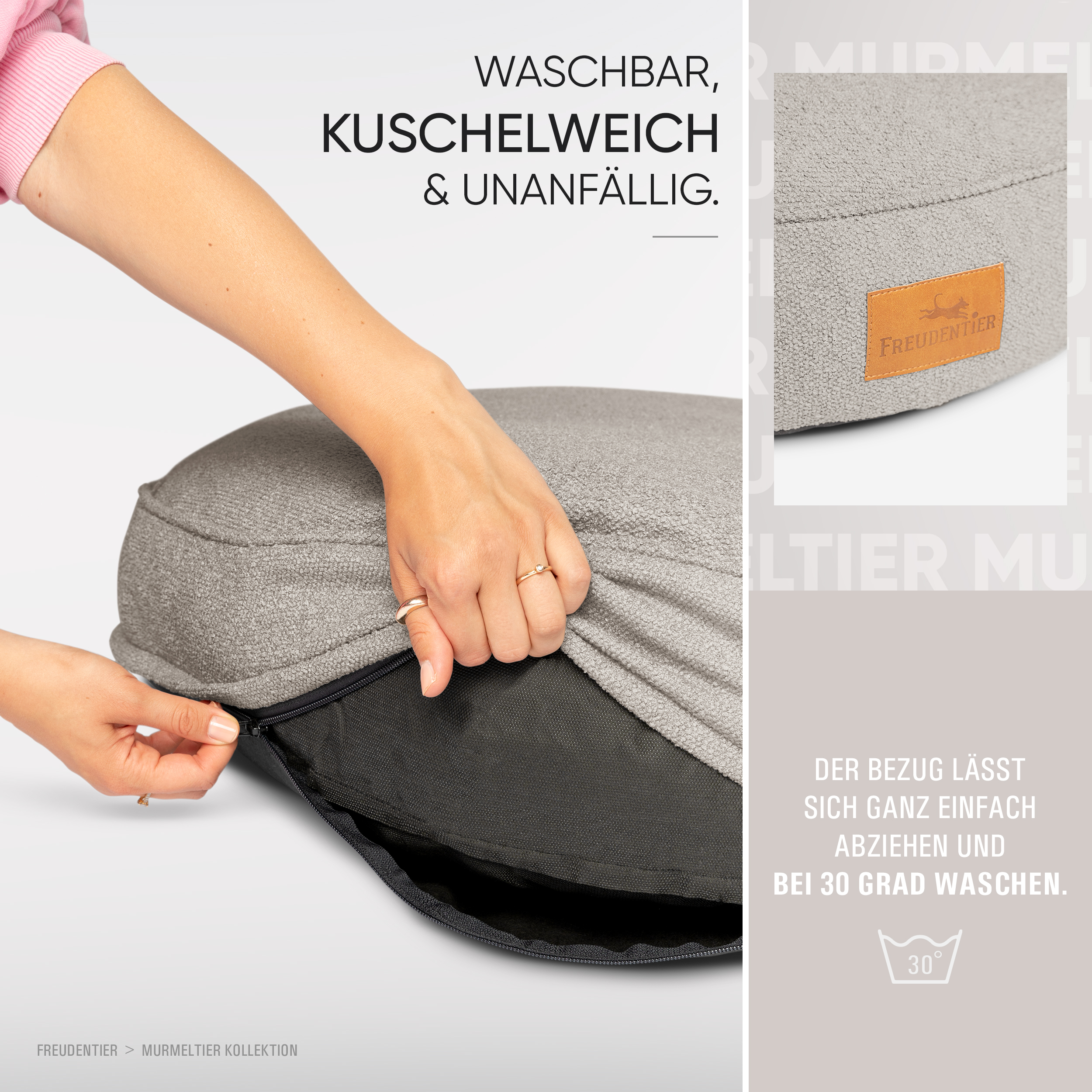 Freudentier Hundebetten Freudentier kuscheliges Hundebett mit Memory Foam