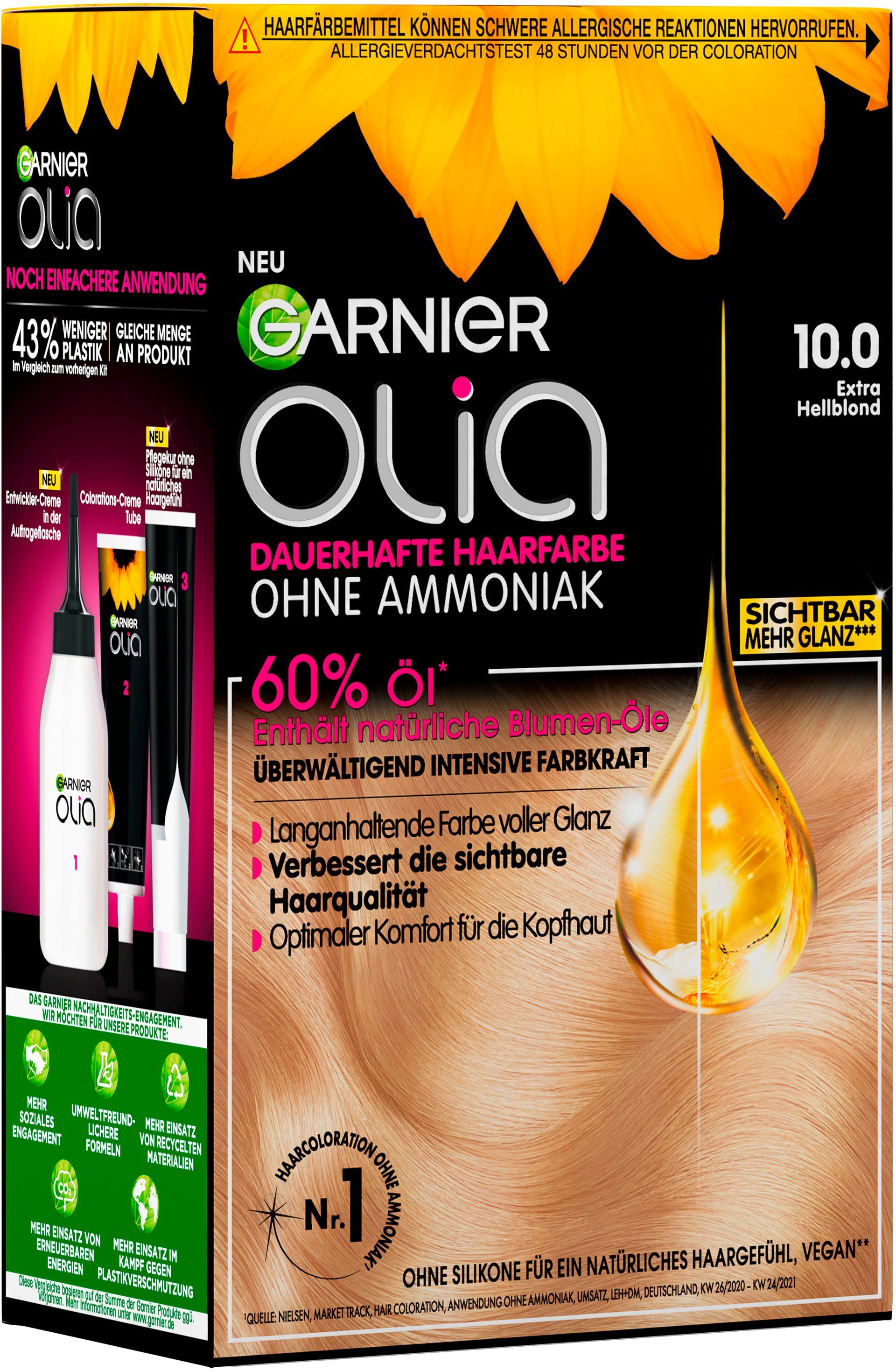 GARNIER Coloration Garnier Olia dauerhafte Haarfarbe, Set, 3-tlg., Ölbasis
