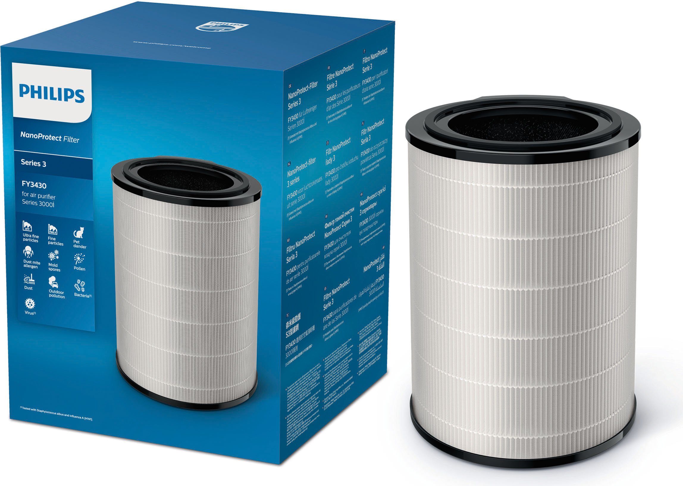 Philips NanoProtect Filter FY3430/30, Zubehör für Luftreiniger der Serie 3000(i)