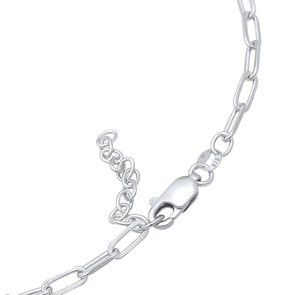 Elli Elli Bracelet de Cheville Collier à maillons pour femmes Oval Basic Été Trend rég Bijoux