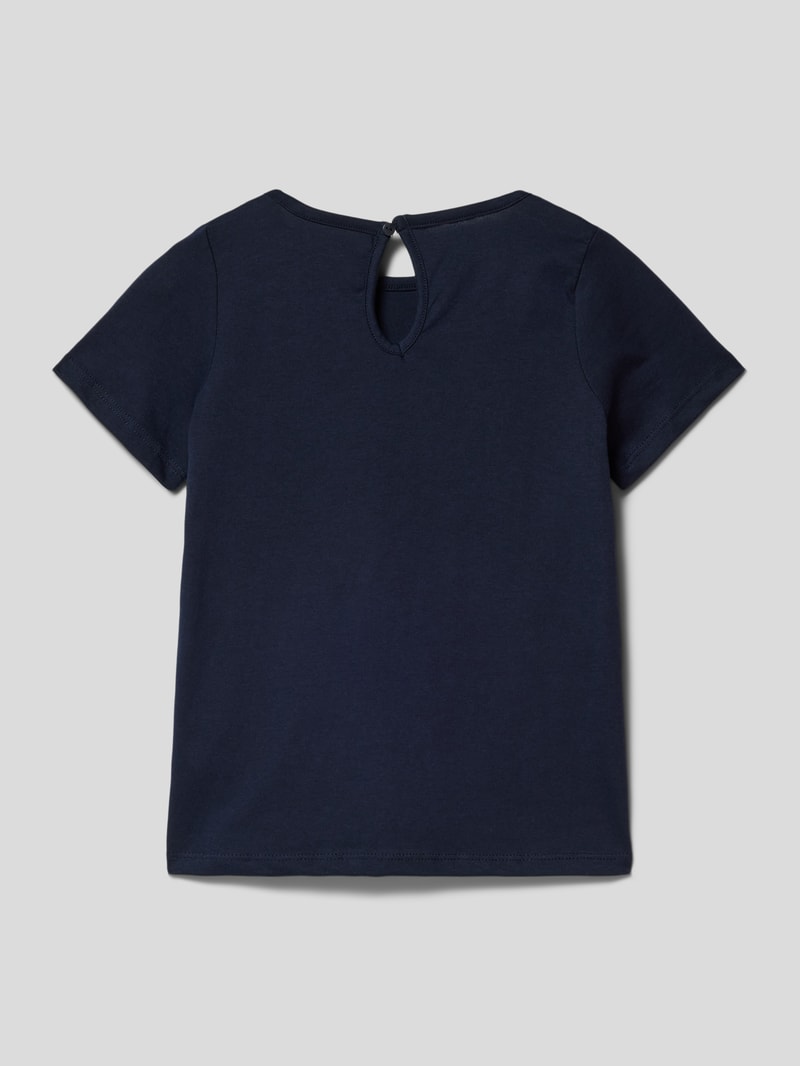 T-Shirt mit Motiv-Print in marineblau