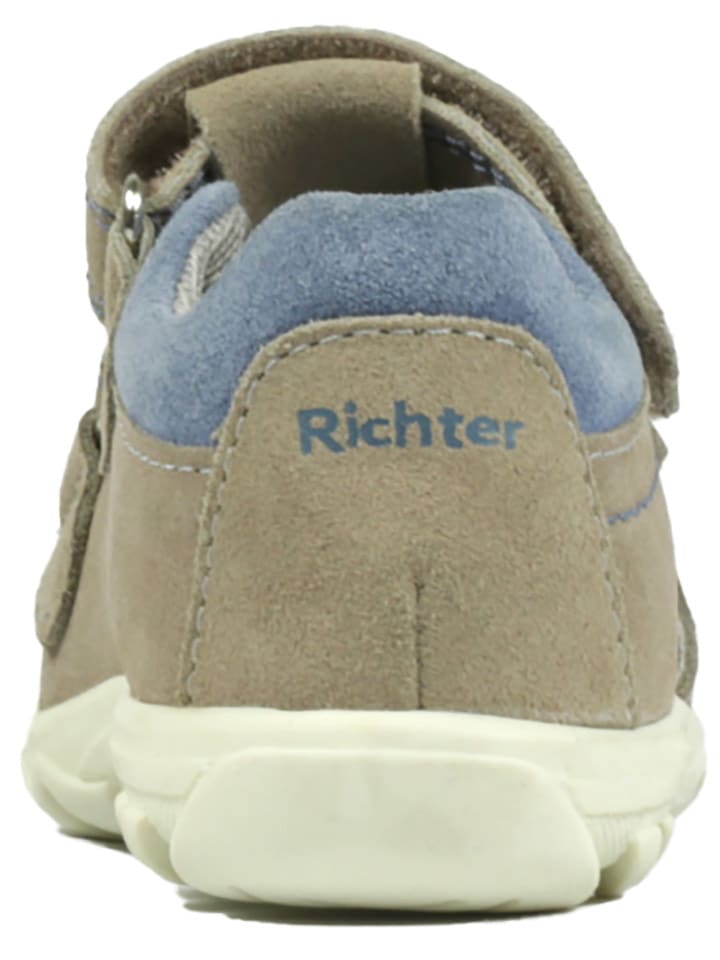 Richter Shoes Leder-Halbsandalen in Khaki günstig kaufen