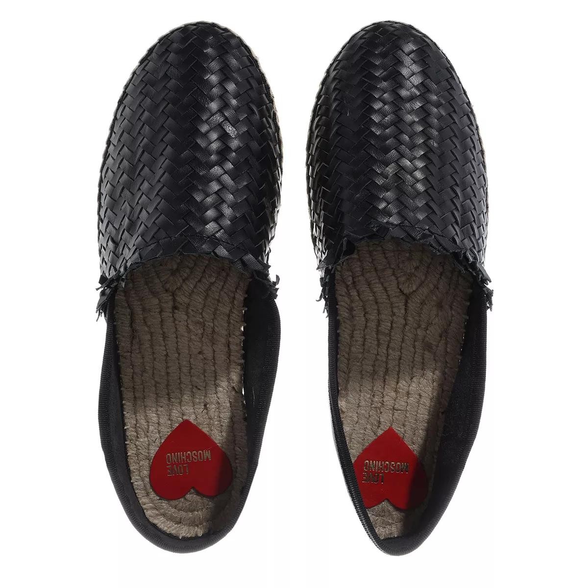 MOSCHINO Komfort Slipper schwarz Espadrille