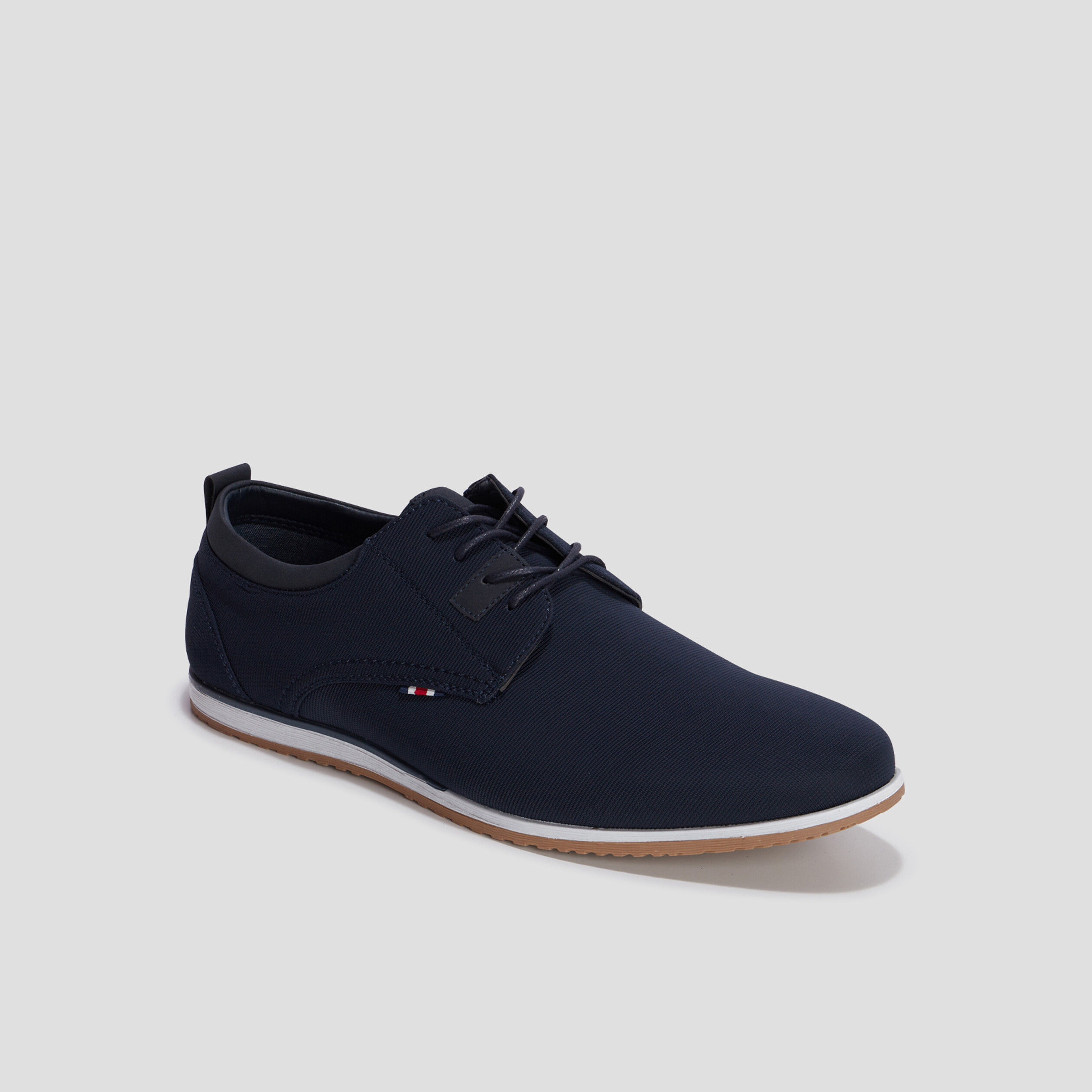 Derbies texturées à lacets bleu marine homme | La Halle