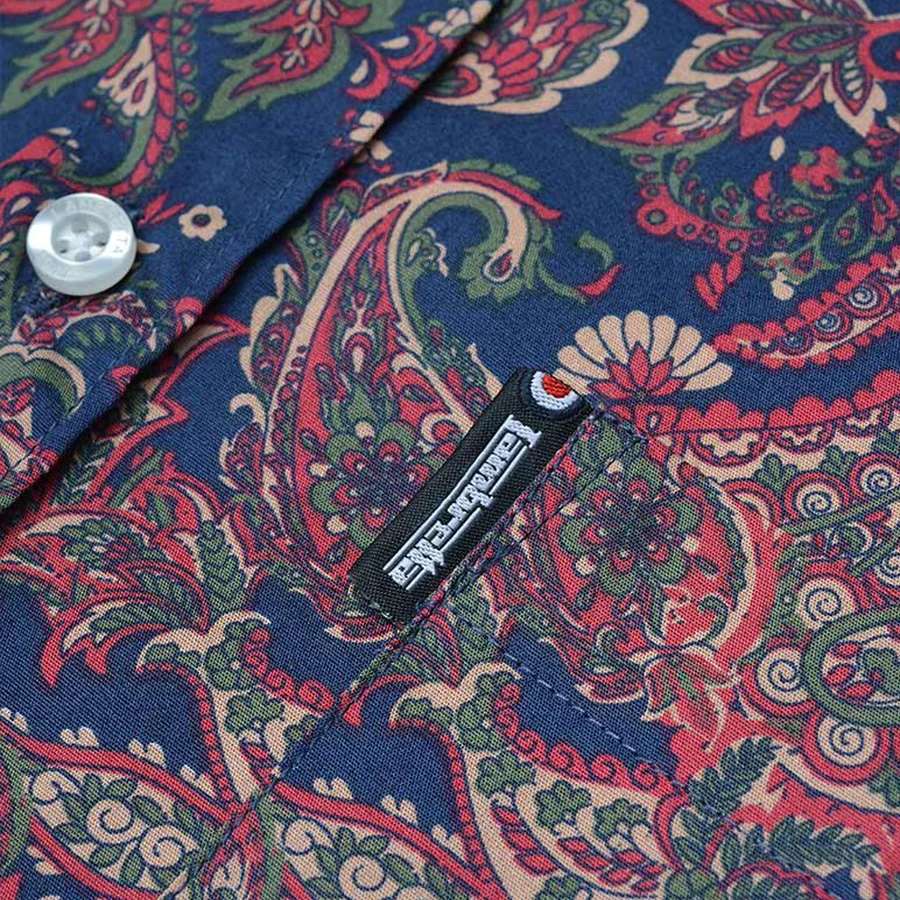 Lambretta Paisley Herren Langarm Hemd RWIS1380