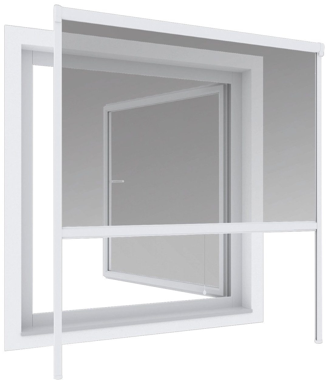 Insektenschutzrollo PLUS, Windhager, transparent, verschraubt, BxH: 160x160 cm