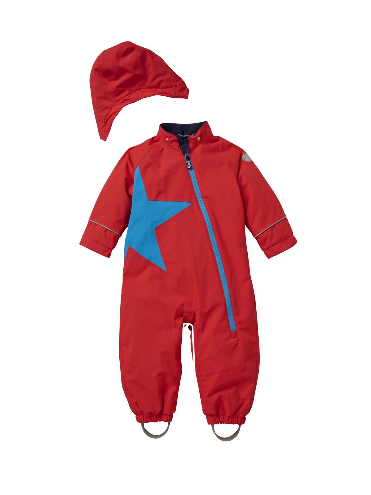 Schneeoverall Stern, tomatenrot