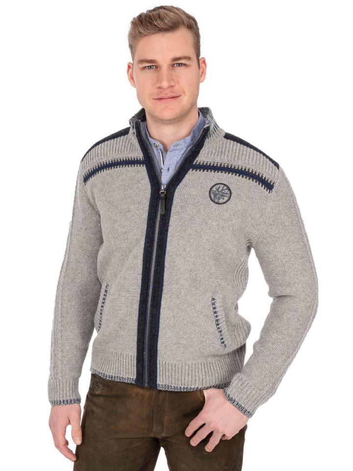 Spieth & Wensky Strickjacke DORNBURG in hellgrau günstig kaufen