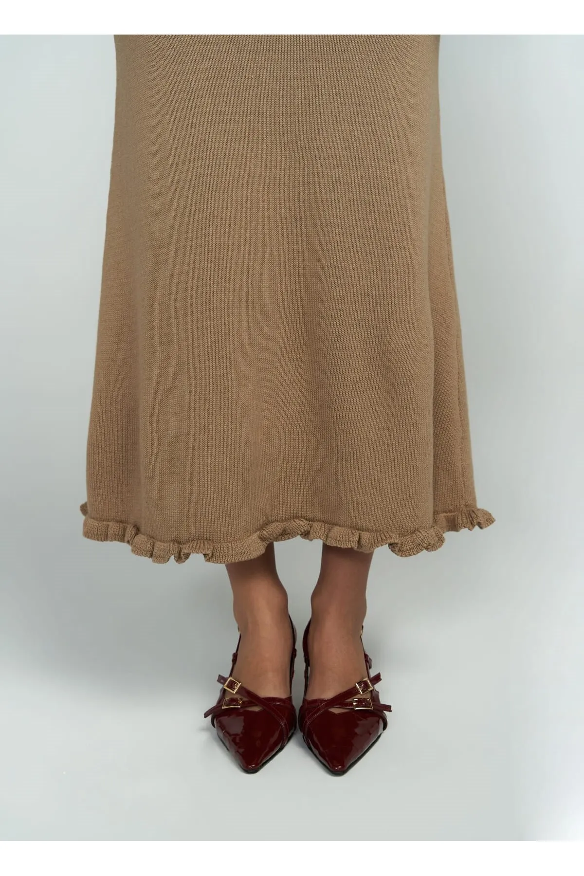 BOHEMAİ  Rückenfreies Strickkleid „Angela“ aus Nerz