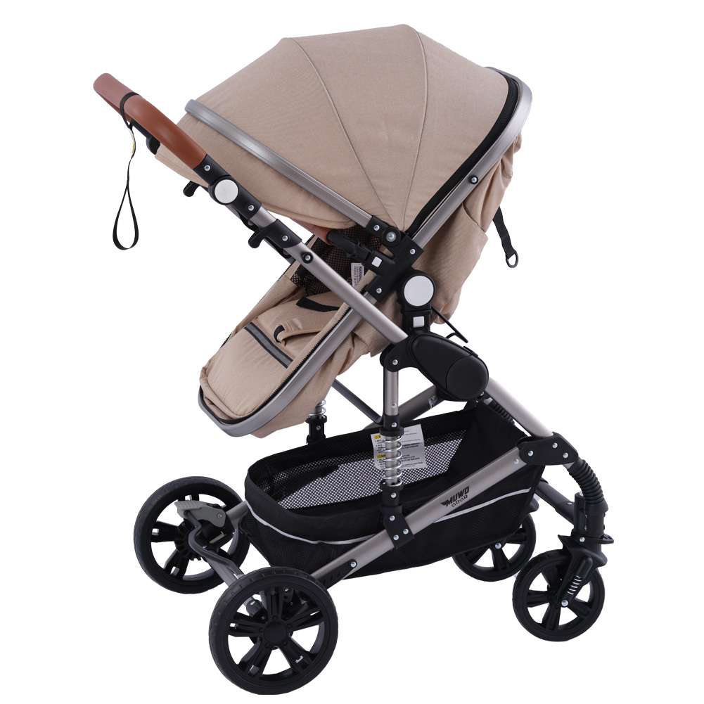 MUWO 3 in 1 Kombi-Kinderwagen Komplettset beige
